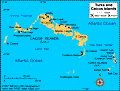 Map of Turks and Caicos Islands Map of Turks and Caicos Islands